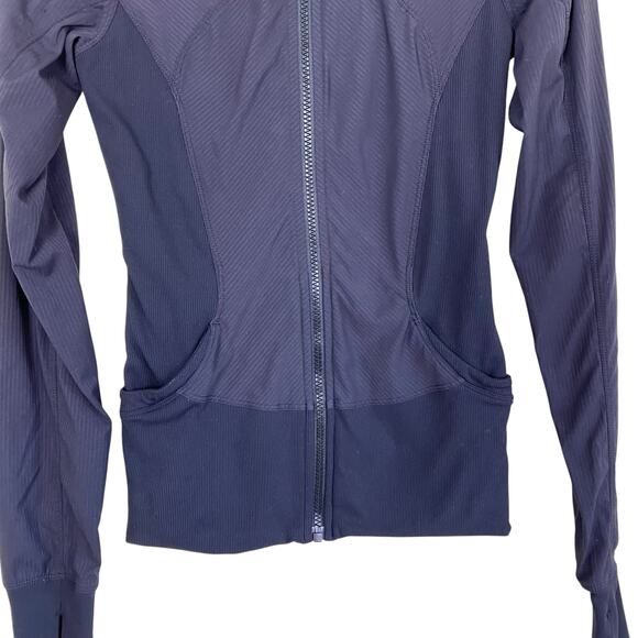 Lululemon Sz 4 In Flux Jacket Black Hooded Track Jacket Fitted Running Active - Picture 4 of 16